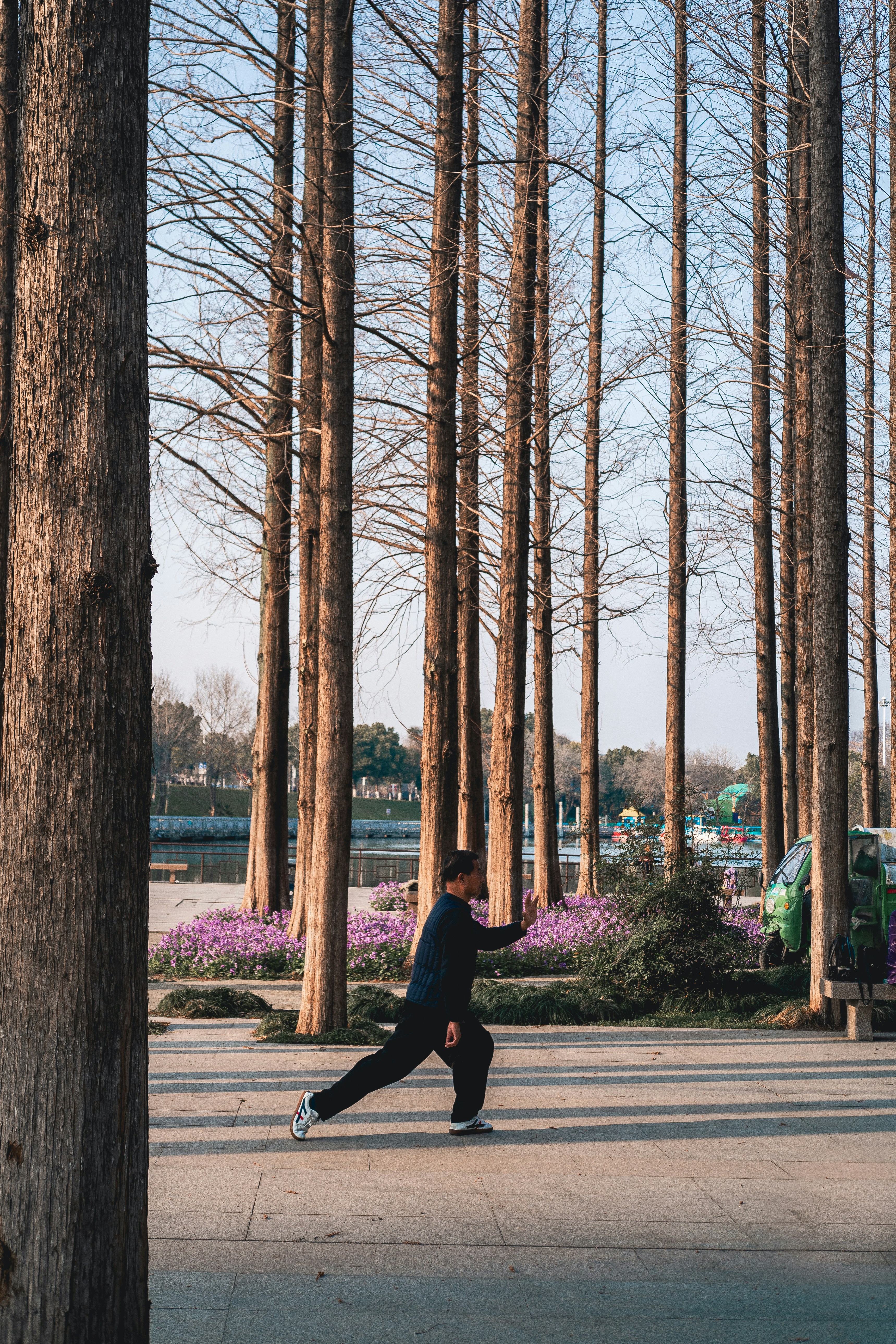 Older people exercising in Chinese park