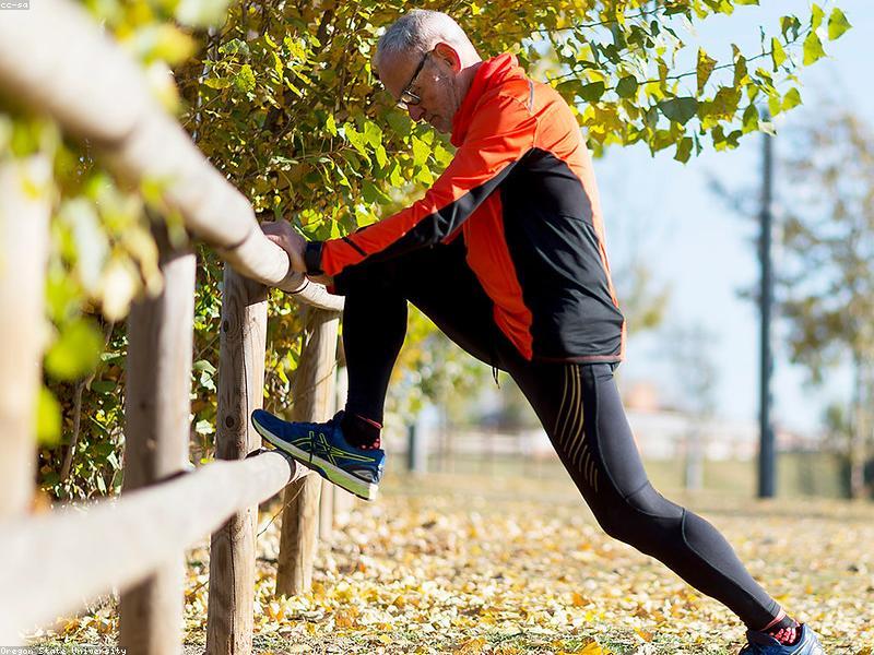 Older people exercising in Chinese park