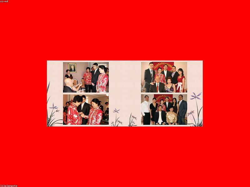 Chinese wedding banquet table with red decorations