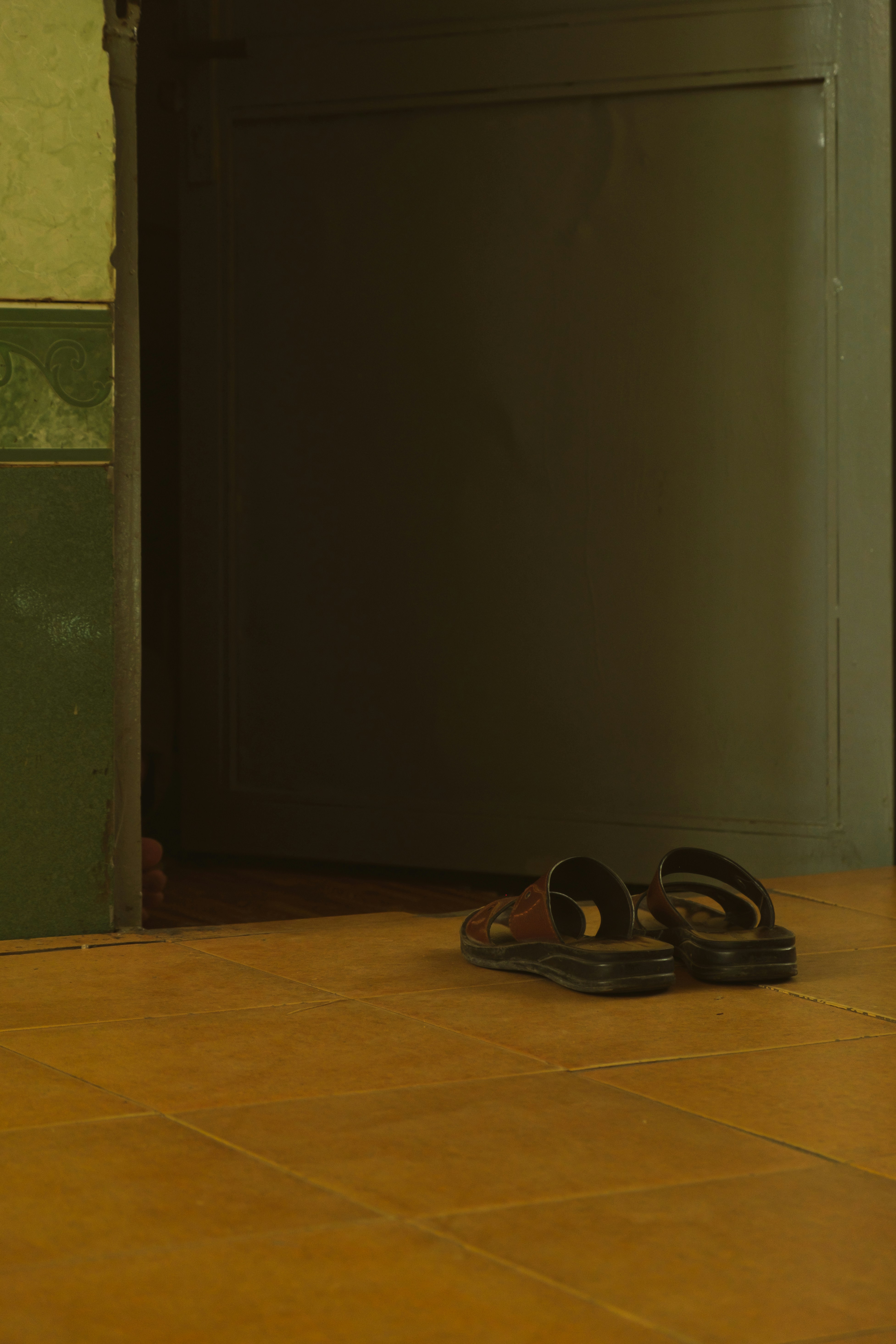 Slippers at entrance of Chinese home