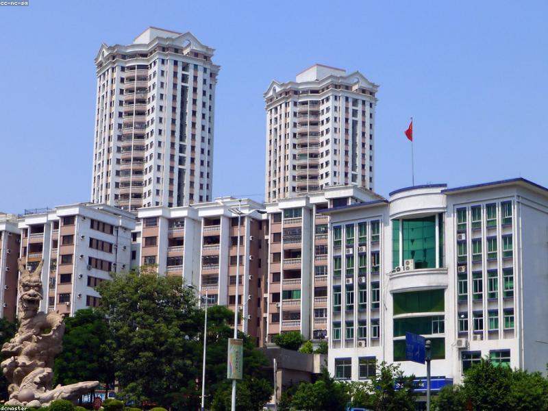 Modern apartment buildings in a Chinese city